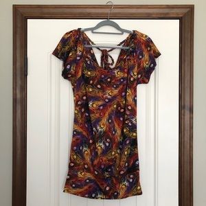 Peacock pattern tunic